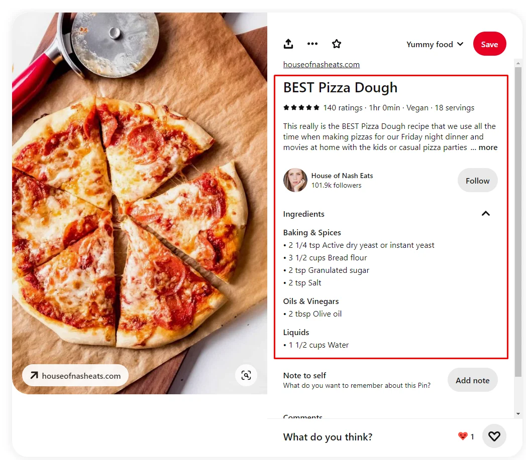 How rich pin looks like when published