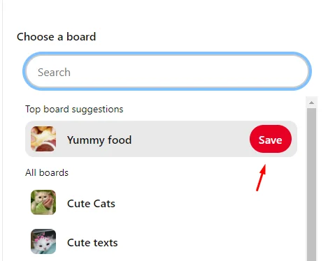 Adding a pin to a certain board